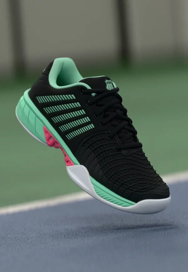 EXPRESS LIGHT 3 CARPET - Tennisschuh für Teppichböden - black/neon mint/neon pastel pink