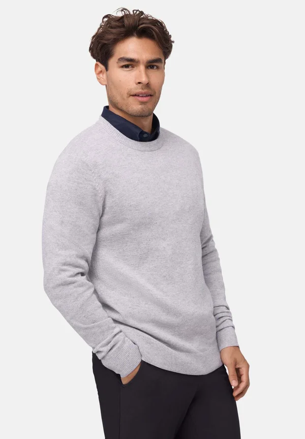 EXTRA SOFT MERINO CASHMERE - Strickpullover - light grey