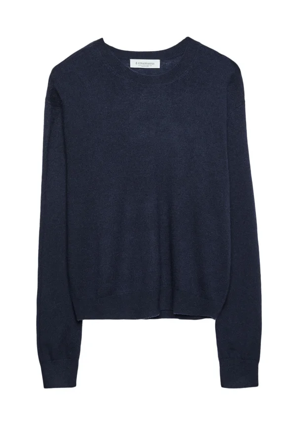 EXTRA SOFT TEXTURE SWEATER - Strickpullover - mottled dark blue