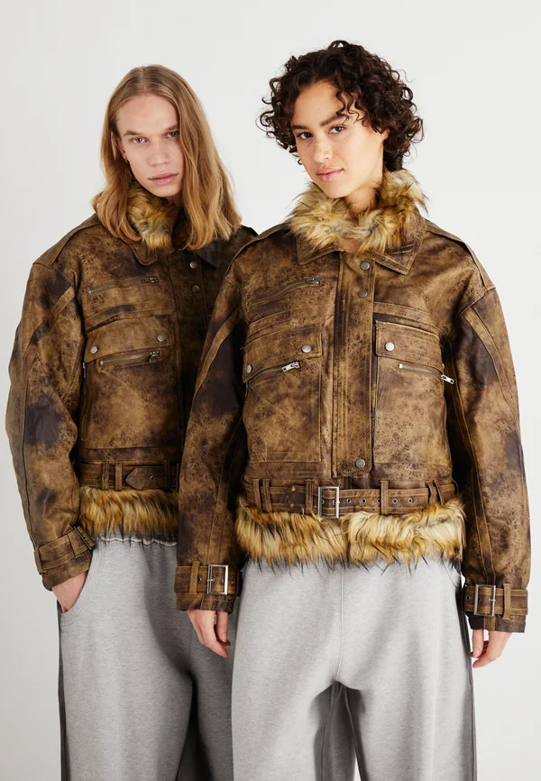 EXTREME POCKET JACKET UNISEX - Kunstlederjacke - brown
