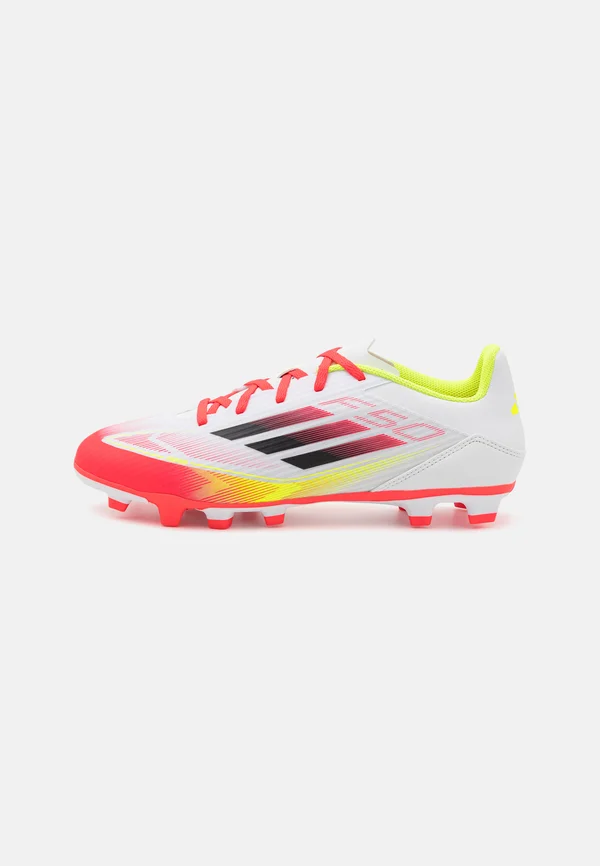 F50 CLUB FIRM/MULTI-GROUND - Fußballschuh Nocken - footwear white/core black/solar yellow