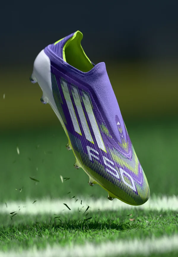 F50 ELITE LACELESS ARTIFICIAL GROUND FOOTBALL BOOTS - Fußballschuhe Kunstrasen - purple rush/cloud white/lucid lemon