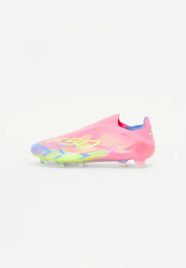 F50 ELITE LACELESS FIRM GROUND - Fußballschuh Nocken - lucid pink/lucid lemon/blue fusion