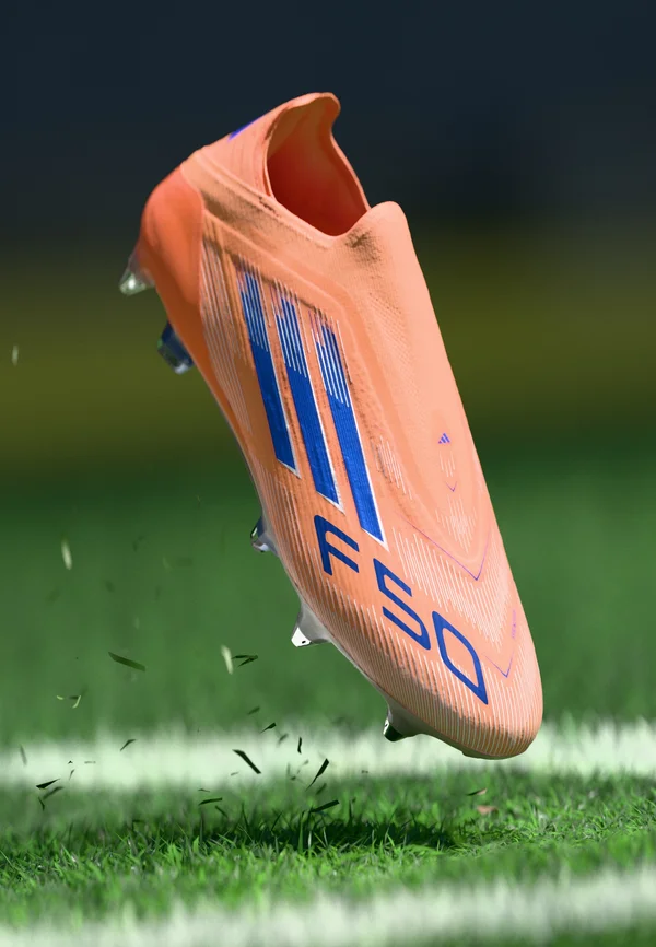 F50 ELITE LACELESS SOFT GROUND FOOTBALL BOOTS - Fußballschuhe für weichen Untergrund - beam orange/lucid blue/footwear white