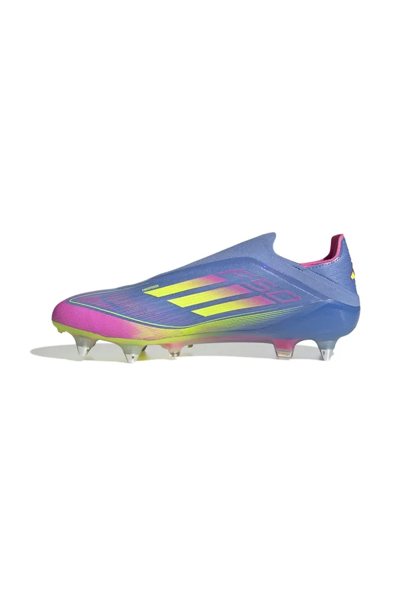 F50 ELITE LACELESS SOFT GROUND - Fußballschuh Nocken - blue fusion lucid lemon lucid pink