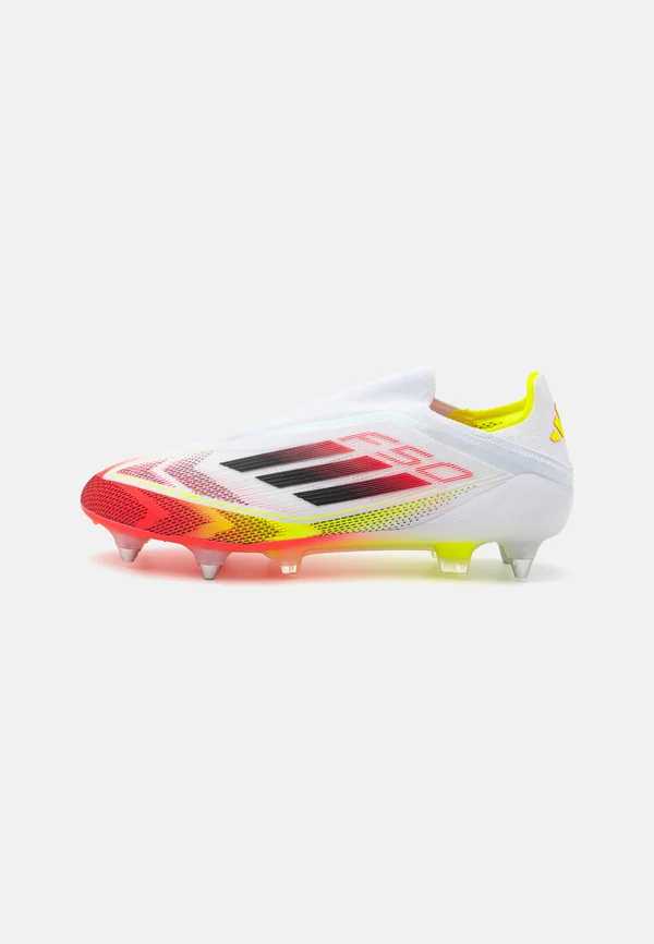 F50 ELITE LACELESS SOFT GROUND - Fußballschuh Nocken - footwear white/core black/solar yellow