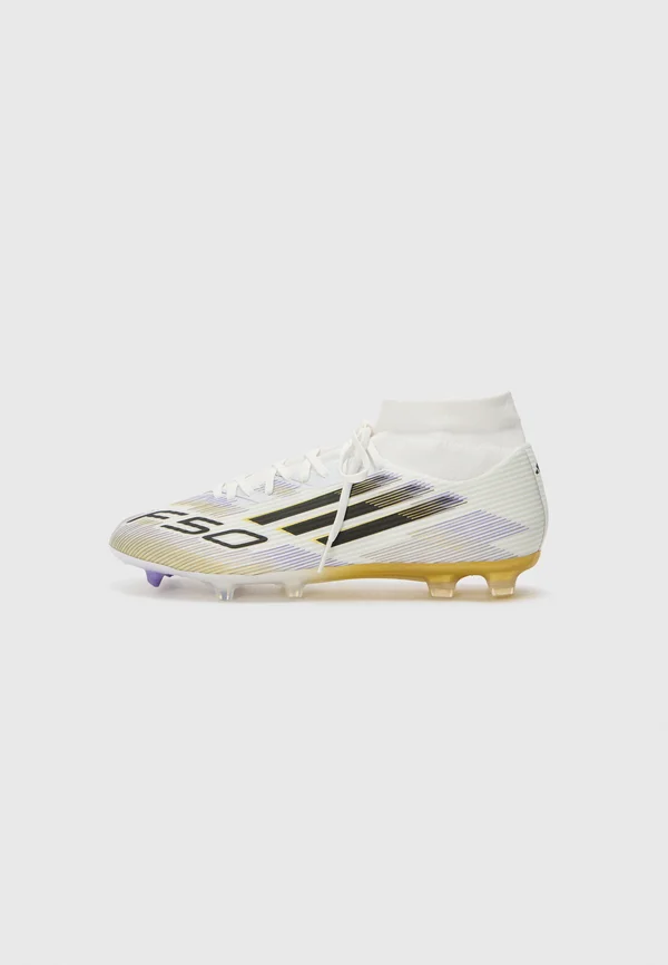 F50 LEAGUE MID FIRM GROUND/ MULTI GROUND FOOTBALL BOOTS - Fußballschuhe für festen Untergrund - white/core black/gold-coloured