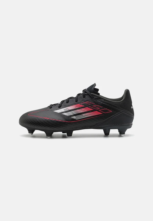 F50 LEAGUE SOFT GROUND - Fußballschuh Stollen - core black/iron metallic/lucid red