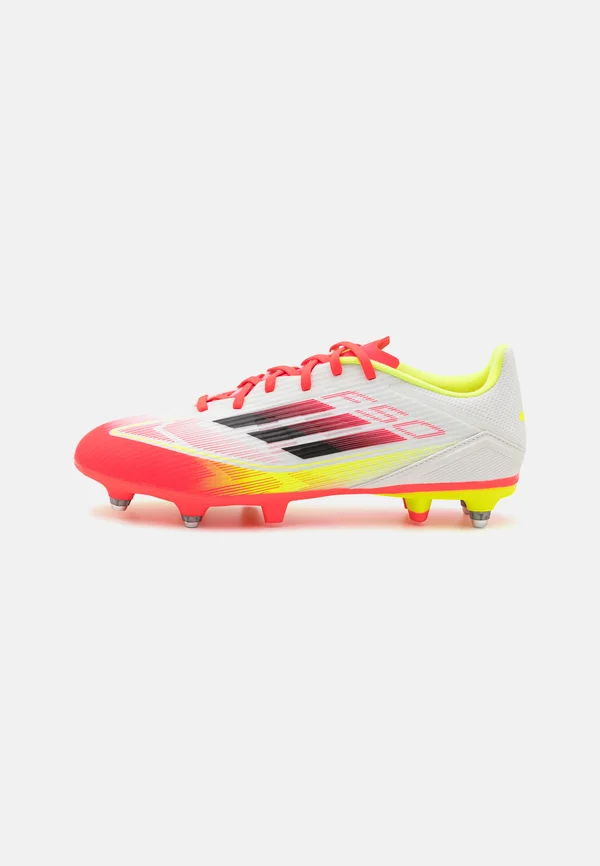 F50 LEAGUE SOFT GROUND - Fußballschuh Stollen - footwear white/core black/solar yellow