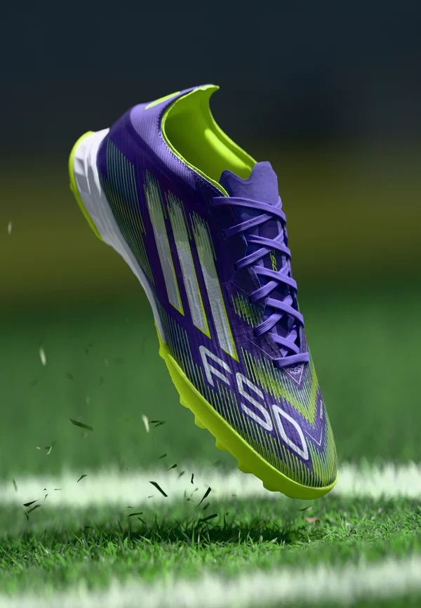 F50 PRO TURF FOOTBALL BOOTS - Rasen-Fußballschuhe - purple rush/footwear white/lucid lemon