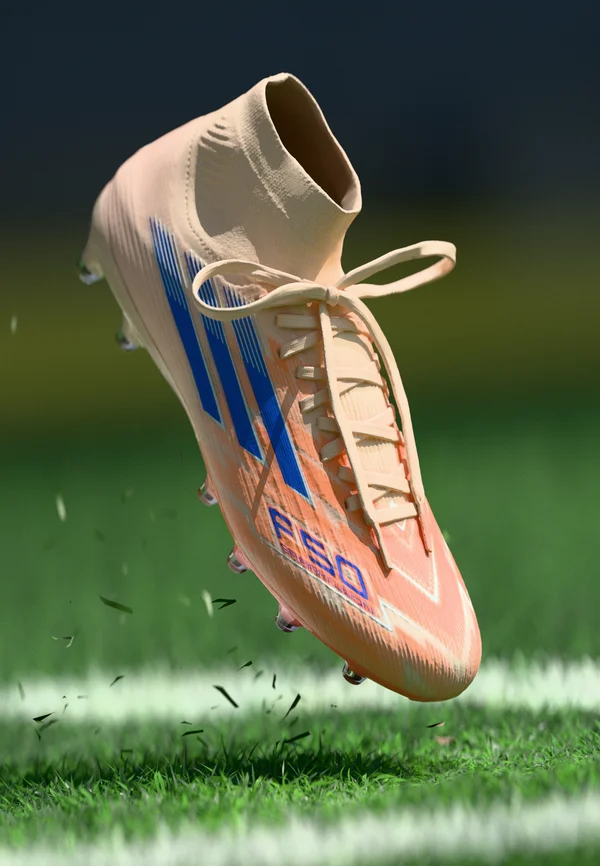 F50 SPARKFUSION PRO W MID FIRM GROUND / ARTIFICIAL GROUND FOOTBALL BOOTS - Fußballschuhe für festen Untergrund - bliss orange/lucid blue/beam orange