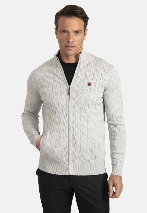FABER - Strickjacke - grey melange