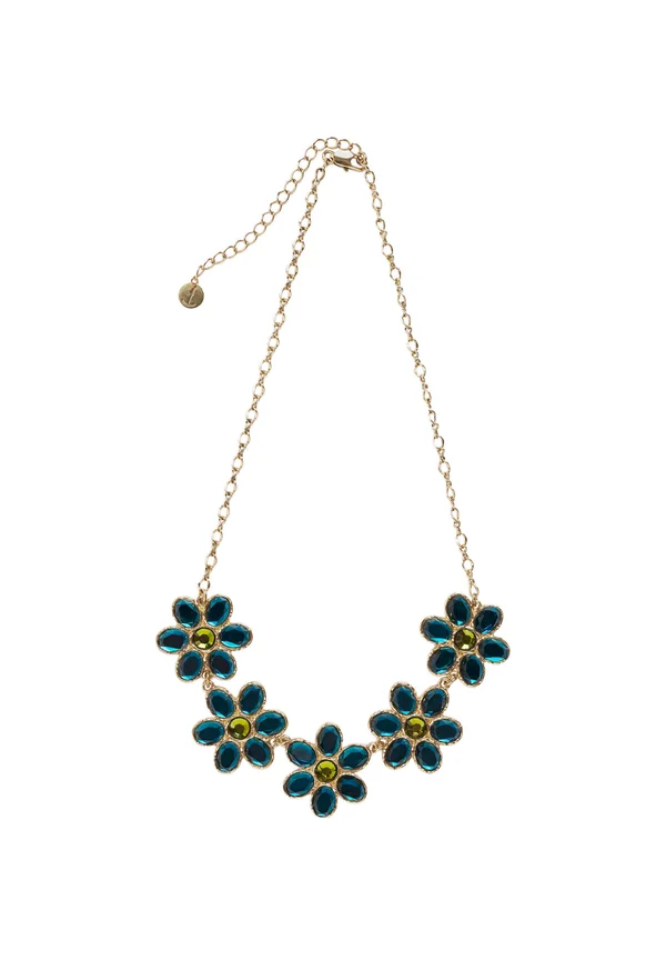 FACETED BLOOMS - Halskette - teal - dark wreckage