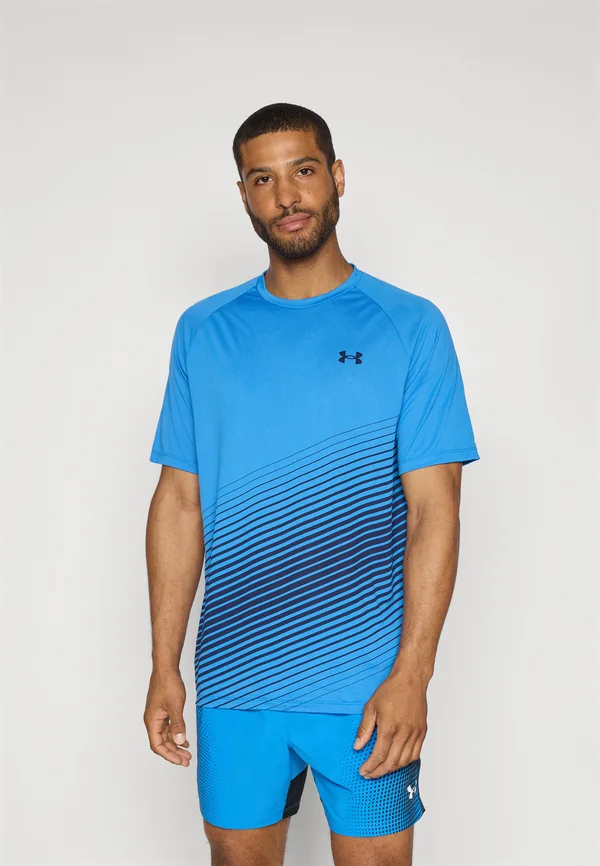 FADE  - Sport T-Shirt - blue atlantis/white