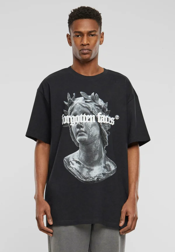 FADING LOGO STATUE - T-Shirt print - black