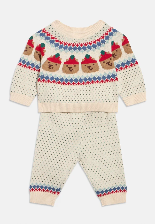 FAIRISLE BABY SET UNISEX - Strickpullover - beige