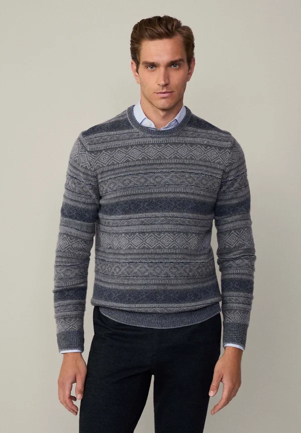 FAIRISLE CREW - Strickpullover - granite grey