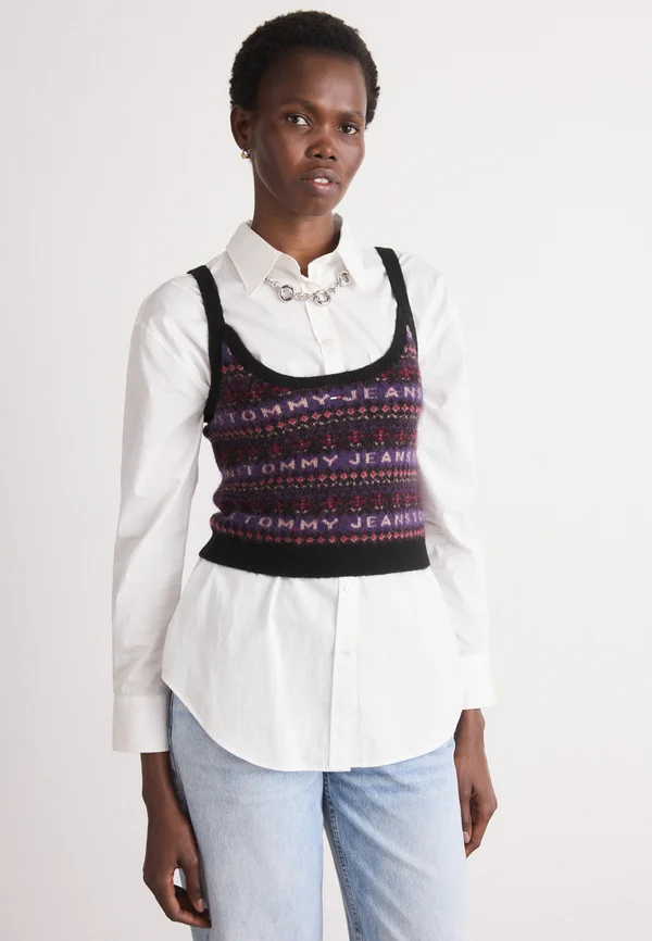 FAIRISLE - Strickpullover - black