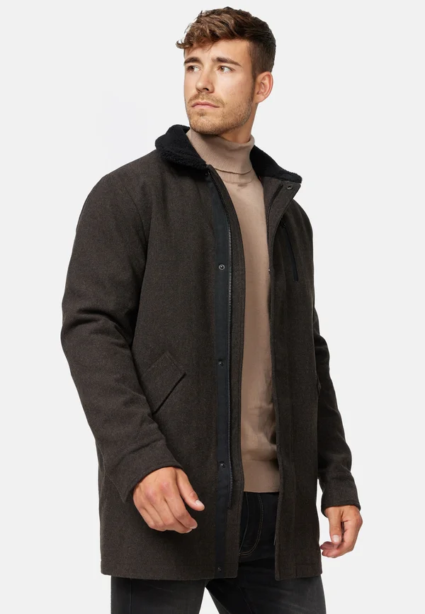 FALMO - Kurzmantel - mini herringbone brown