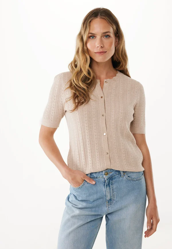 FANCY - Strickjacke - light tan