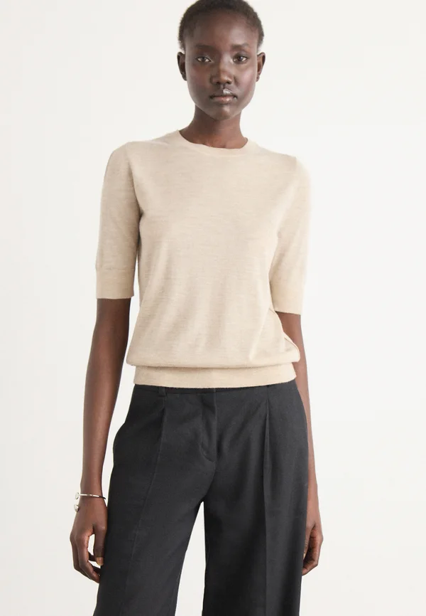 FARBELLA - Strickpullover - light beige