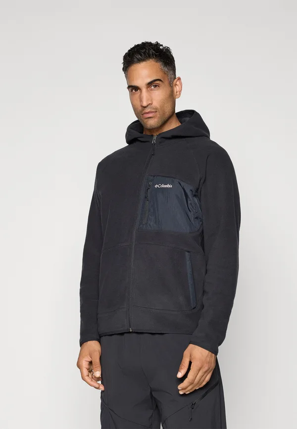 FAST TREK™ OVERLAY HOODED FULL ZIP - Fleecejacke - black