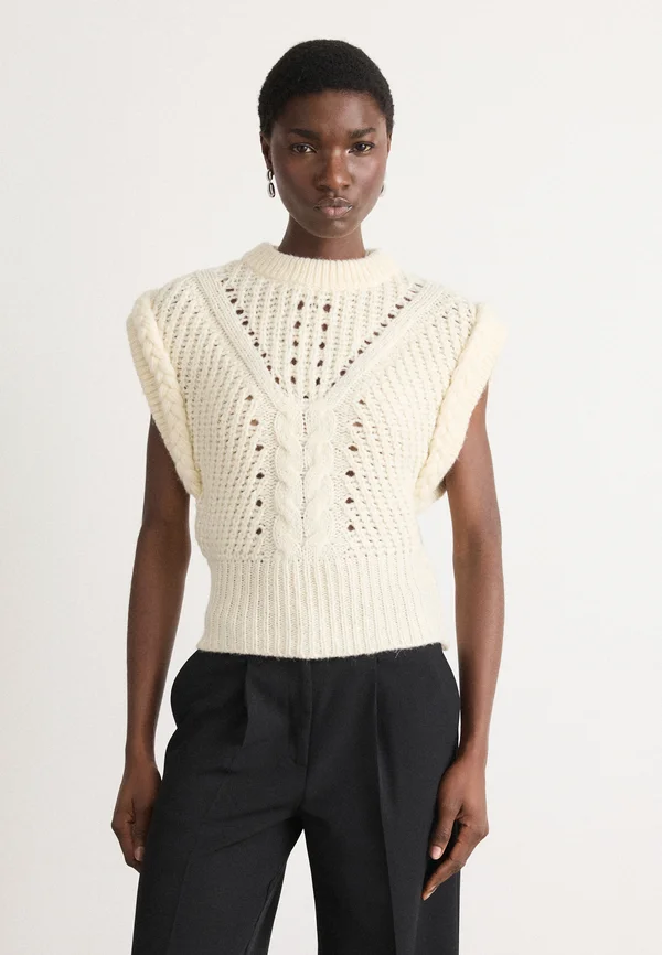 FASTINA - Strickpullover - open white