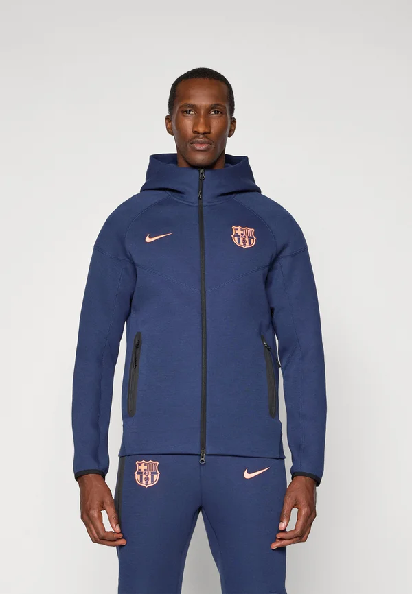 FC BARCELONA TECH WINDRUNNER - Vereinsmannschaften - midnight navy/bright mango