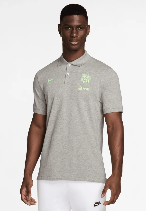 FC BARCELONA THE NIKE POLO DF 2.0 - Poloshirt - dark grey heather/barely volt