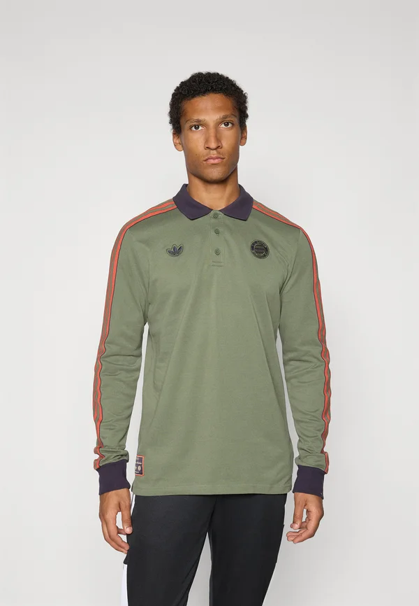 FC BAYERN MUNICH ICON LONG SLEEVE POLO - Vereinsmannschaften - base green