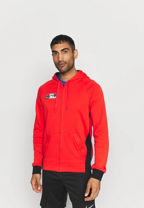 FC HOODIE - Sweatjacke - chile red/black