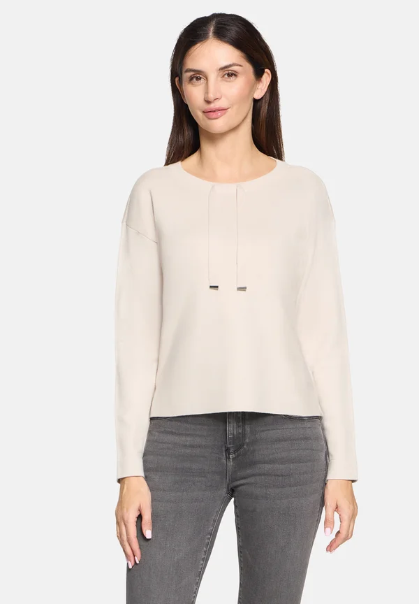 FEIN MIT SEITENSCHLITZEN - Strickpullover - beige