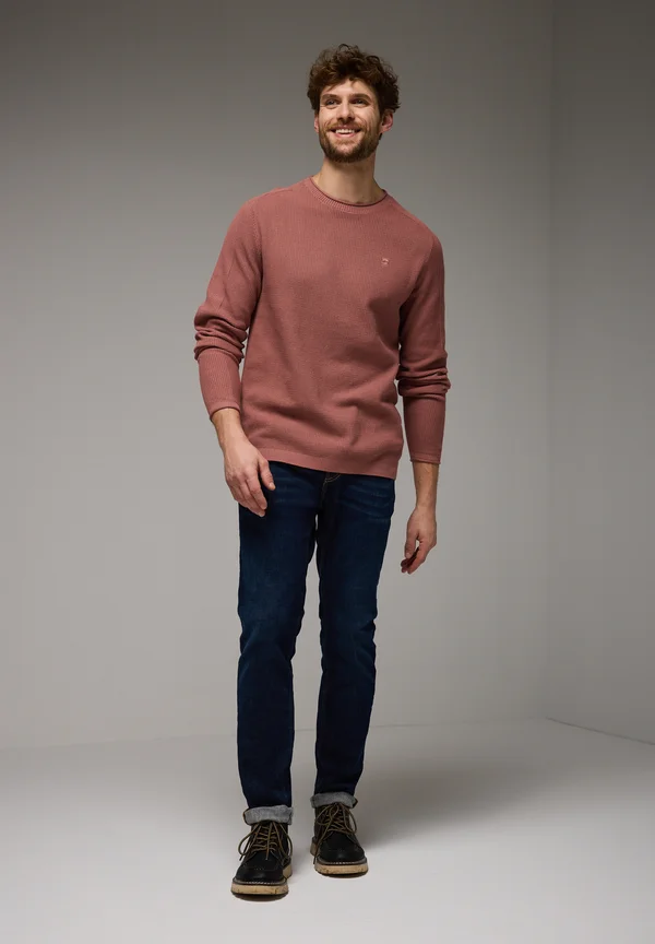 FEINER STRUKTUR - Strickpullover - rot