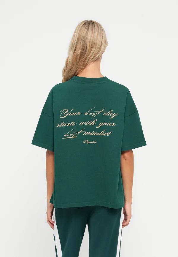 FELIN HEAVY OVERSIZED TEE - T-Shirt print - washed dark green