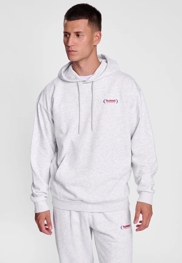 FELIX LOOSE - Kapuzenpullover - light grey melange