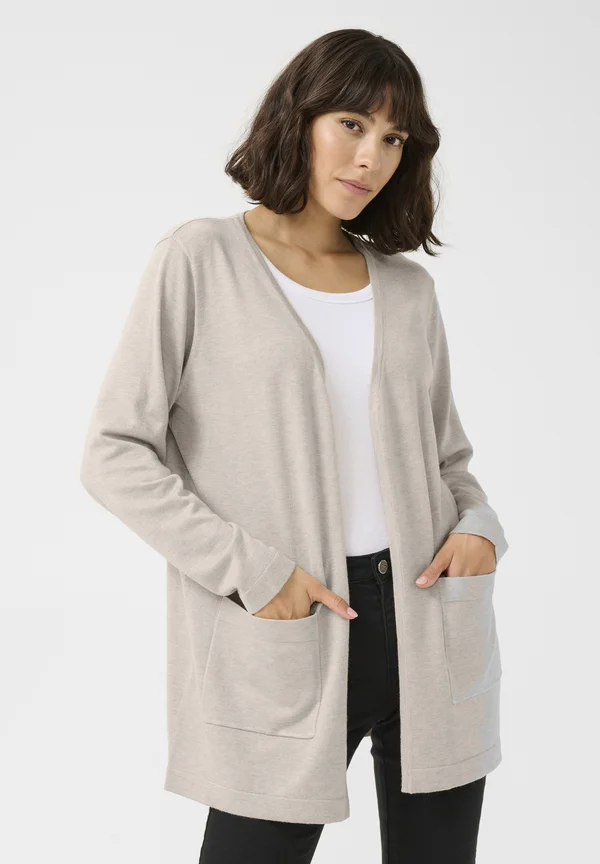 FENIA - Strickjacke - feather gray melange