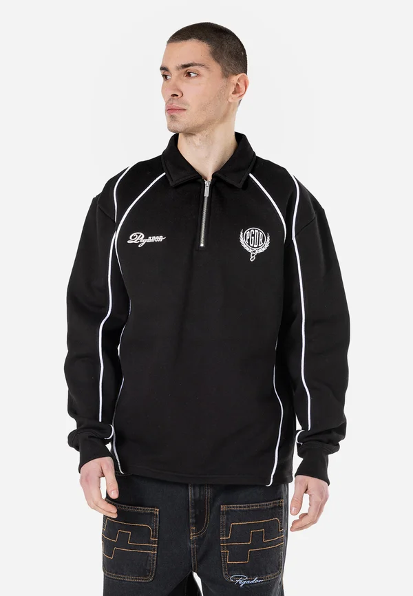 FENWICK ZIP LONGSLEEVE - Sweatshirt - washed black