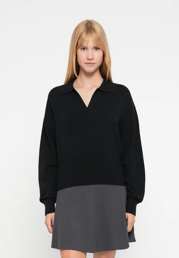 FERGIE JUMPER - Strickpullover - black