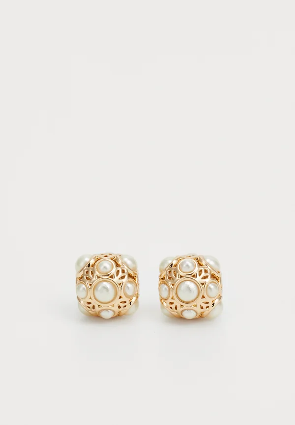 FILIGREE STUD - Ohrringe - gold-coloured/white