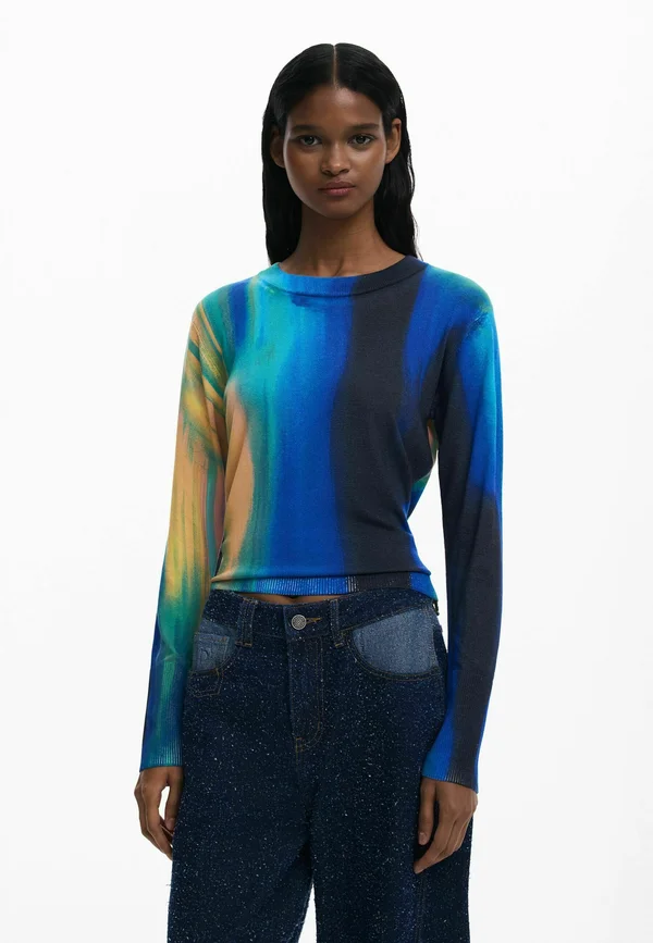 FINE VERTICALLY GRADIENT SWEATER - Strickpullover - blue