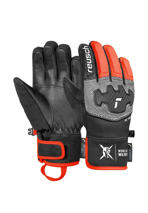 Fingerhandschuh -  blck silver fluo red