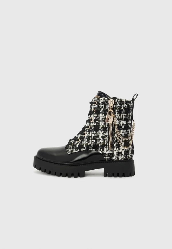 FIORELO - Schnürstiefelette - black/white