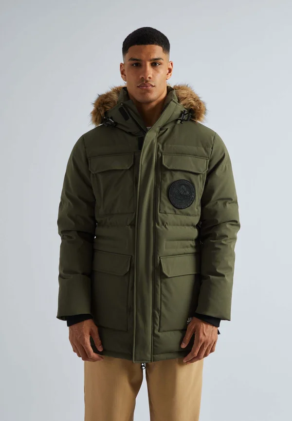 FIRST RESCUE - Daunenmantel - dark olive