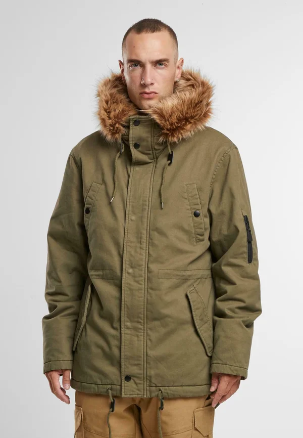 FISH TAIL - Wintermantel - olive