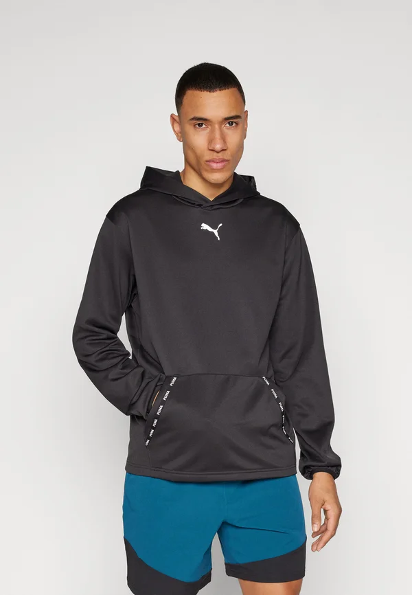 FIT TAPED LITE HOODIE - Kapuzenpullover - puma black
