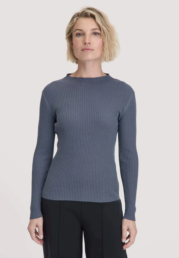 FITTED - Strickpullover - schieferblau
