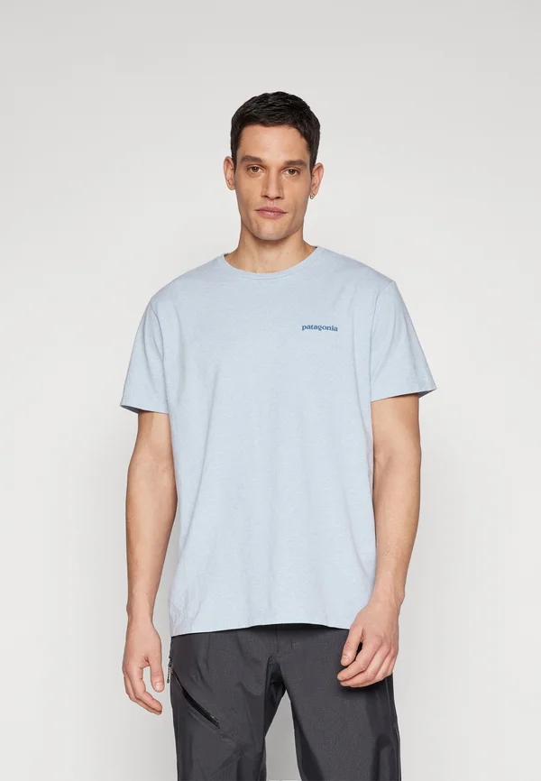 FITZ ROY ICON TEE - T-Shirt basic - fleck blue