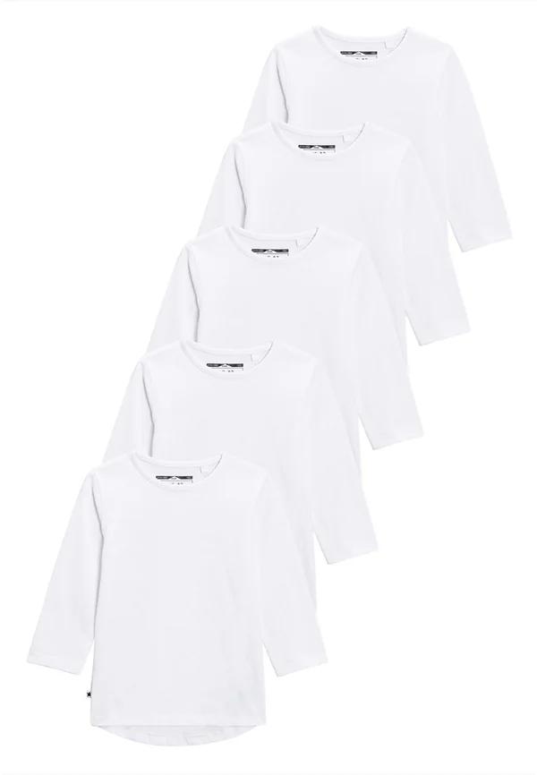 FIVE PACK - Langarmshirt - white