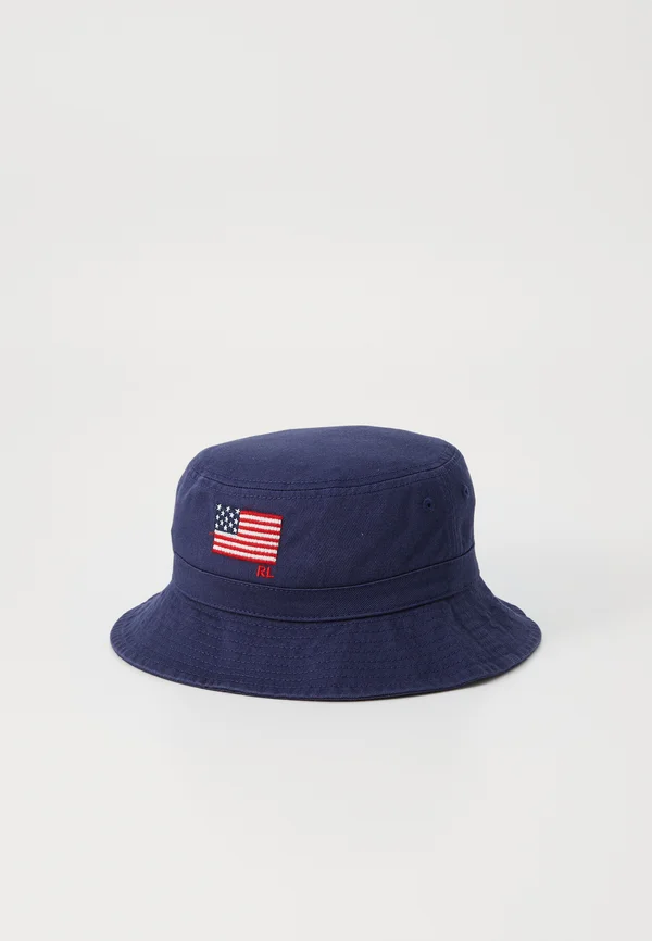 FLAG COTTON TWILL BUCKET HAT UNISEX - Hut - navy
