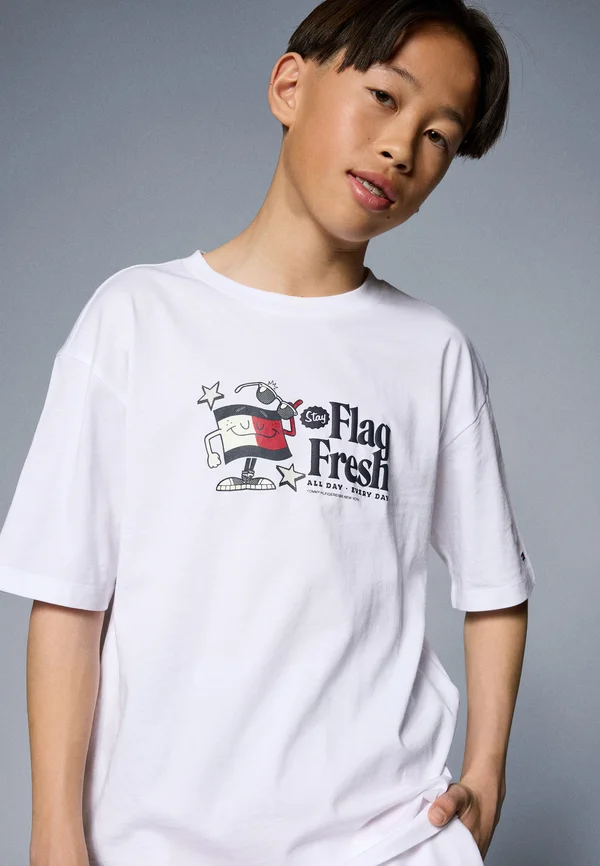 FLAG FUN TEE UNISEX - T-Shirt print - white